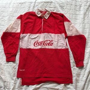 Vintage Coca-Cola Rugby Shirt Medium